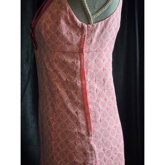 Pink TIBI of New York Floral Medallion Print Sheath Dress, Size 2 - Picture 7 of 9